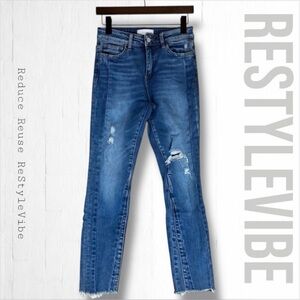 VERVET Women’s Size 26 Denim Jeans Skinny High Rise Fit Stretch Style Distressed